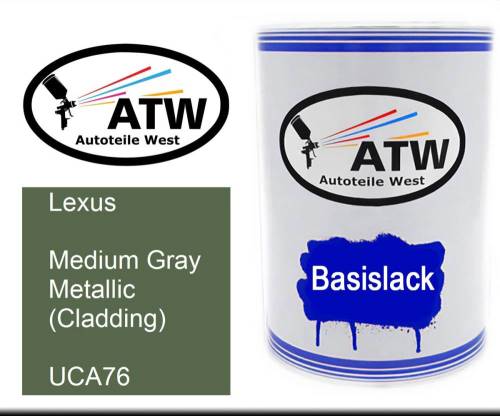 Lexus, Medium Gray Metallic (Cladding), UCA76: 500ml Lackdose, von ATW Autoteile West.
